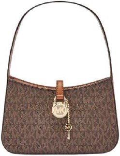 Immagine di Michael Kors Lyra - Borsa a tracolla piccola con cerniera, colore: Marrone, Marrone, Small