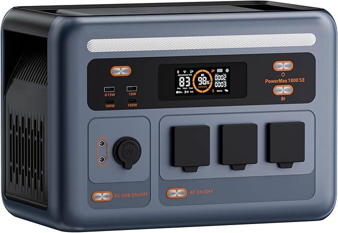 Offerta OSCAL Centrale Elettrica Portatile PowerMax 1800SE, LFP Batteria da 1024Wh, 3 Uscite CA 1800W (3600W Picco) in sconto oggi