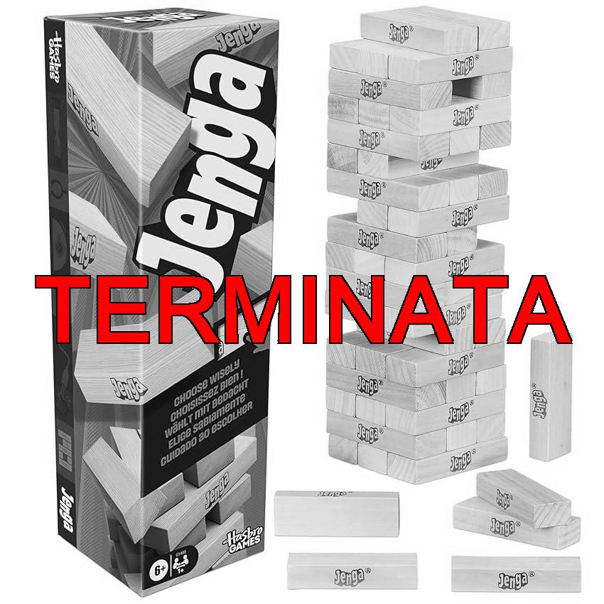 Hasbro Gaming, Jenga con Dado Digitale, Gioco di Impilamento per Famiglia e Amici, Idea Regalo, per Bambini e Bambine dai 6 Anni in Su, Contiene 54 Mattoncini in Legno, per 1 o Più Giocatori