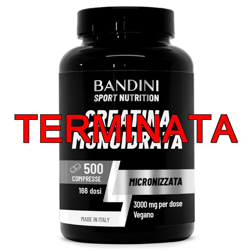 Bandini® Creatina Monoidrata 500 Compresse da 3000mg per dose – Integratore per Allenamento, Palestra e Pre Workout – 100% Vegan e Micronizzata- A base di Creatine Monoidrato pura al 100%