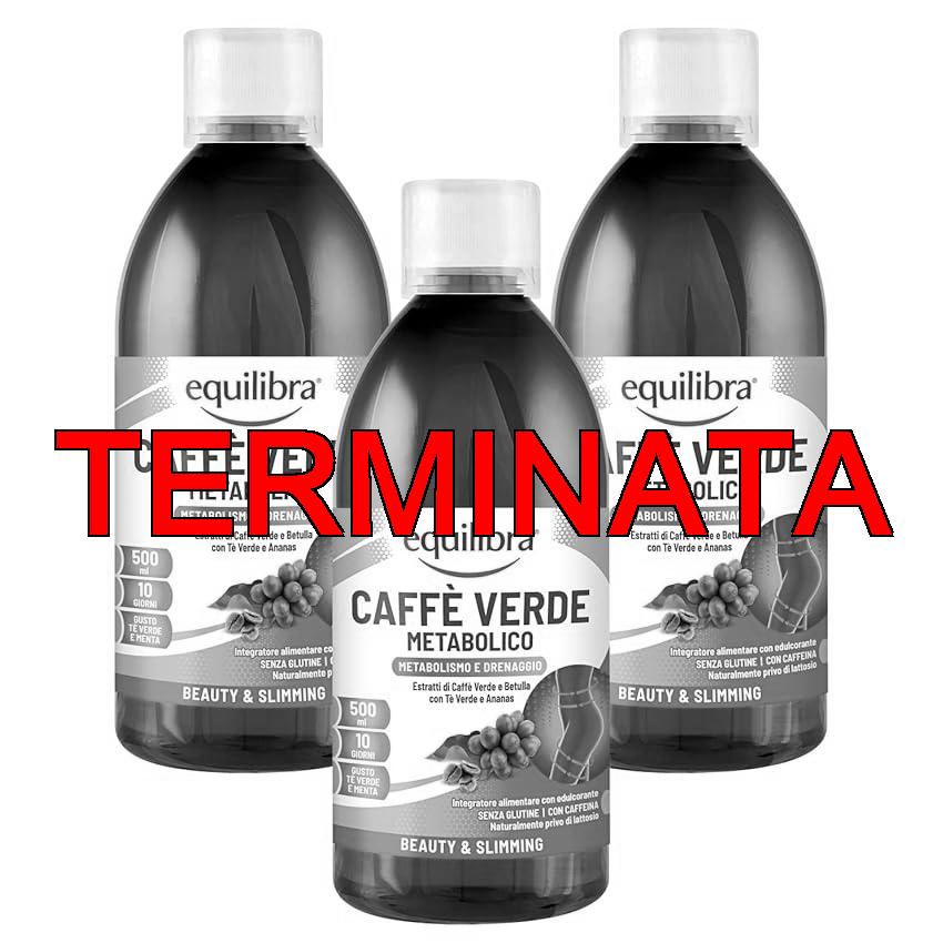 Equilibra Integratori Alimentari, Caffè Verde Metabolico, Integratore per l’Equilibrio del Peso Corporeo, con Tè Verde, Ananas, Betulla, Tarassaco e Caffè Verde, 3 Bottiglie da 500 ml