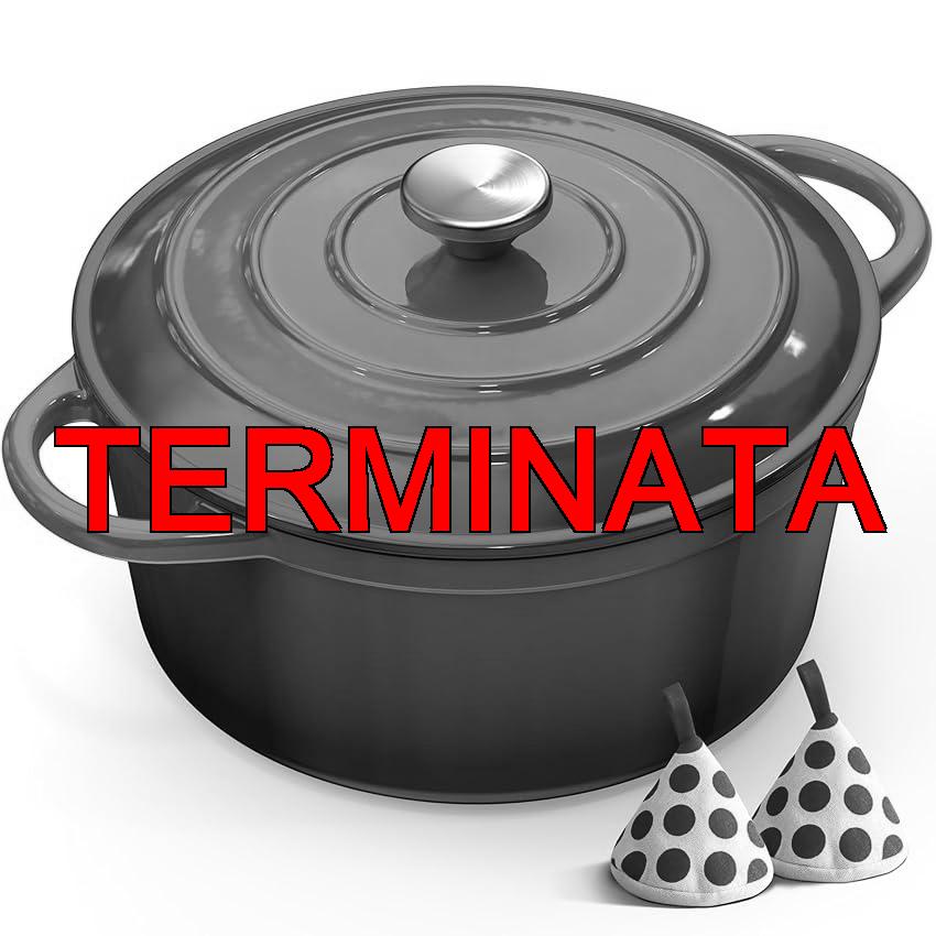 Pentola in Ghisa Smaltata – 26cm Pentole Olandese con Coperchio Casseruola Dutch Oven, Topbooc Rotonda Cocotte Padella Compatibile Induzione, Gas, Forno, per Pane, Stufati, Zuppe, 5L