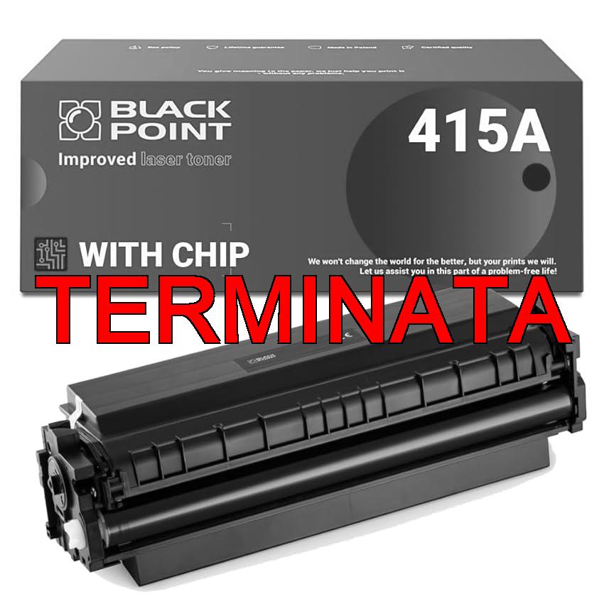 Black Point Cartuccia Toner per W2030A (HP 415A) con Chip – Nero – per HP Color Laserjet Pro: M454dn M454dw MFP M479dw MFP M479fdn MFP M479fdw MFP M479fnw – Certificato TÜV