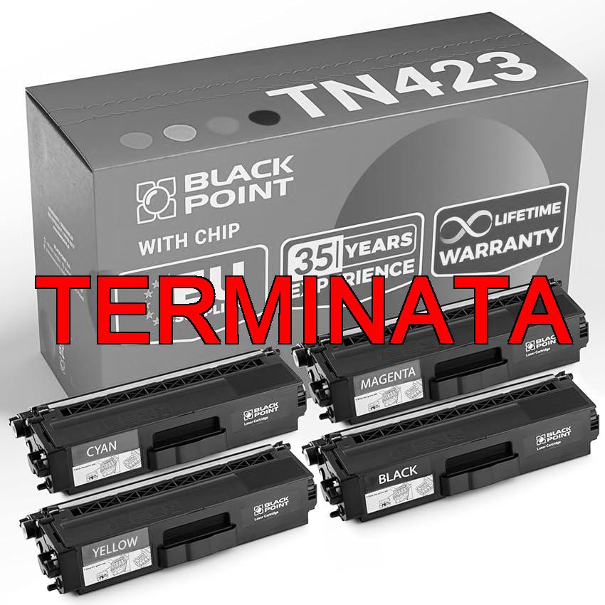 BLACK POINT Set di 4 Cartucce Toner di qualità superiore per TN423 TN421 TN-423BK TN-423C TN-423M TN-423Y TN-421BK per Brother MFC-L8690CDW MFC-L8900CDW DCP-L8410CDW HL-L8260CDW HLL8360CDW DCPL8410CDN