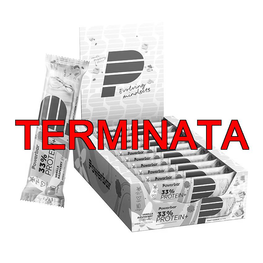 PowerBar Protein Plus 33% Vanilla Raspberry 10x90g – Barra ad Alta Proteina + Proteine del Siero e della Caseina
