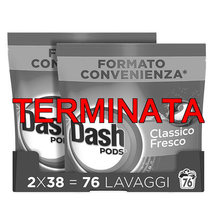 Dash Pods Detersivo Lavatrice In Capsule, 76 Lavaggi (2×38), Classico Fresco, Rimuove Le Macchie, Efficace A Freddo Anche E In Cicli Brevi