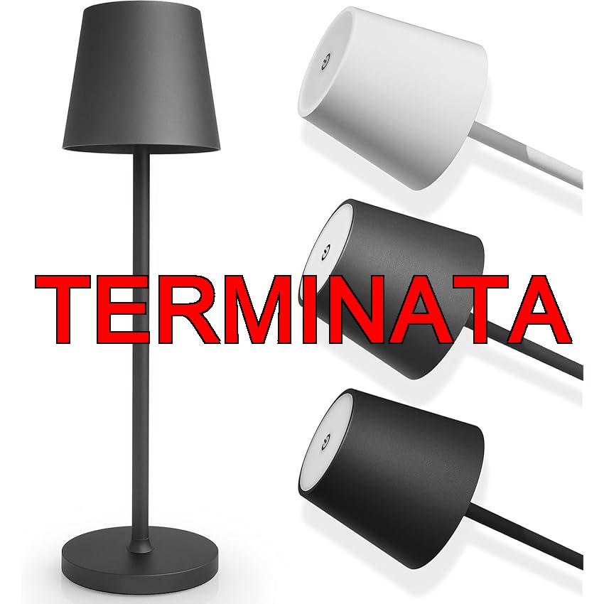 SMART-J Lampada Ricaricabile LED da Tavolo Easy Circle – 3 Temperature di Luce, 6 Ore di Autonomia, Design Moderno, Interruttore Touch, USB Ricaricabile (Caffè)