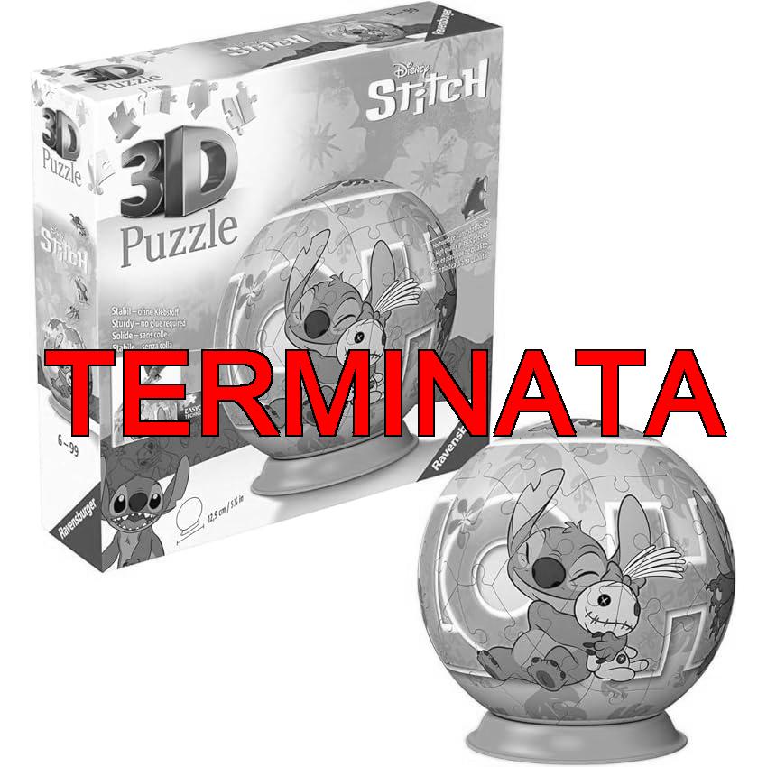 Ravensburger – Puzzle 3d Stitch Sferico | Puzzle 3d Bambini 6 Anni O Più | Regalo Stitch Bambina E Bambino 73 Pezzi | Giochi Bambini 6 Anni Sferico Da Disney