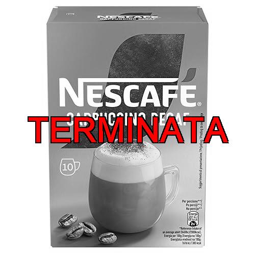 NESCAFÉ Cappuccino Decaf Solubile Decaffeinato, 10 Bustine 125g