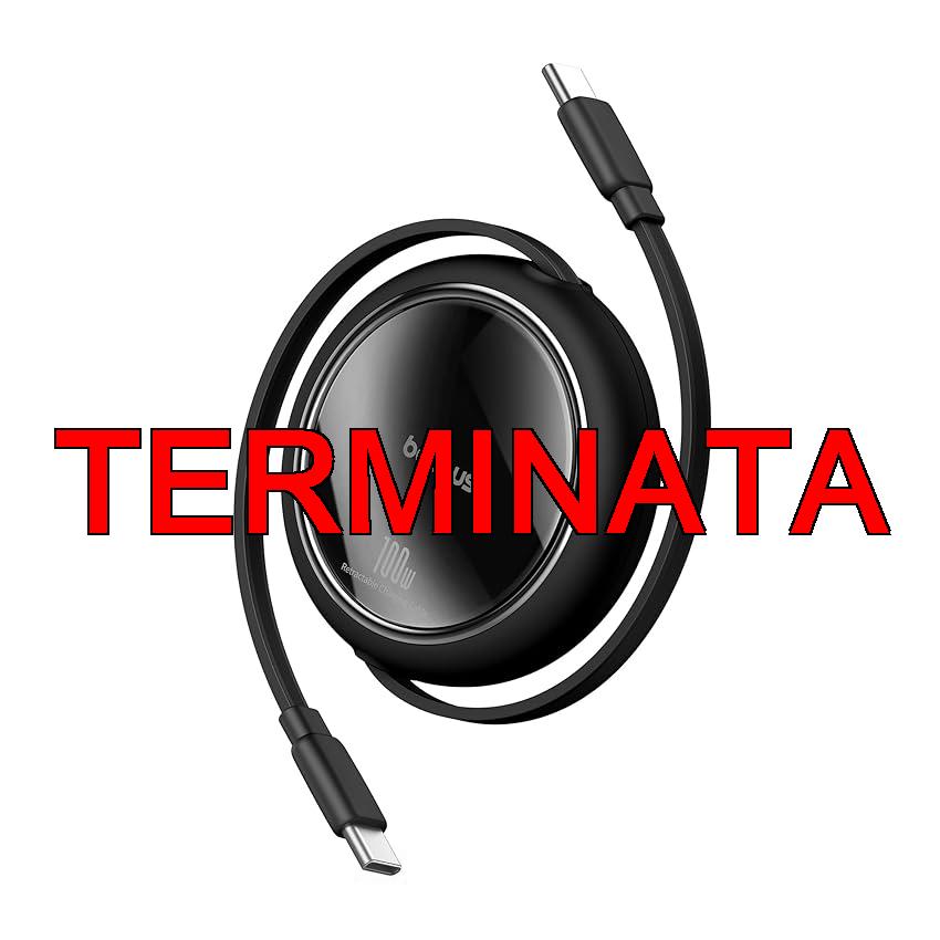 Baseus – Cavo USB C, 100 W, PD 5 A, QC 4.0 mini, retrattile, cavo di ricarica rapida da USB C a USB C, 4 lunghezze, per iPhone 15, Samsung, iPad, facile da riporre, portatile