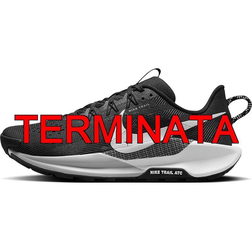 Nike ReactX Pegasus Trail 5, Sneaker Uomo, Black, White-Anthracite-Wolf Grey, 42 EU