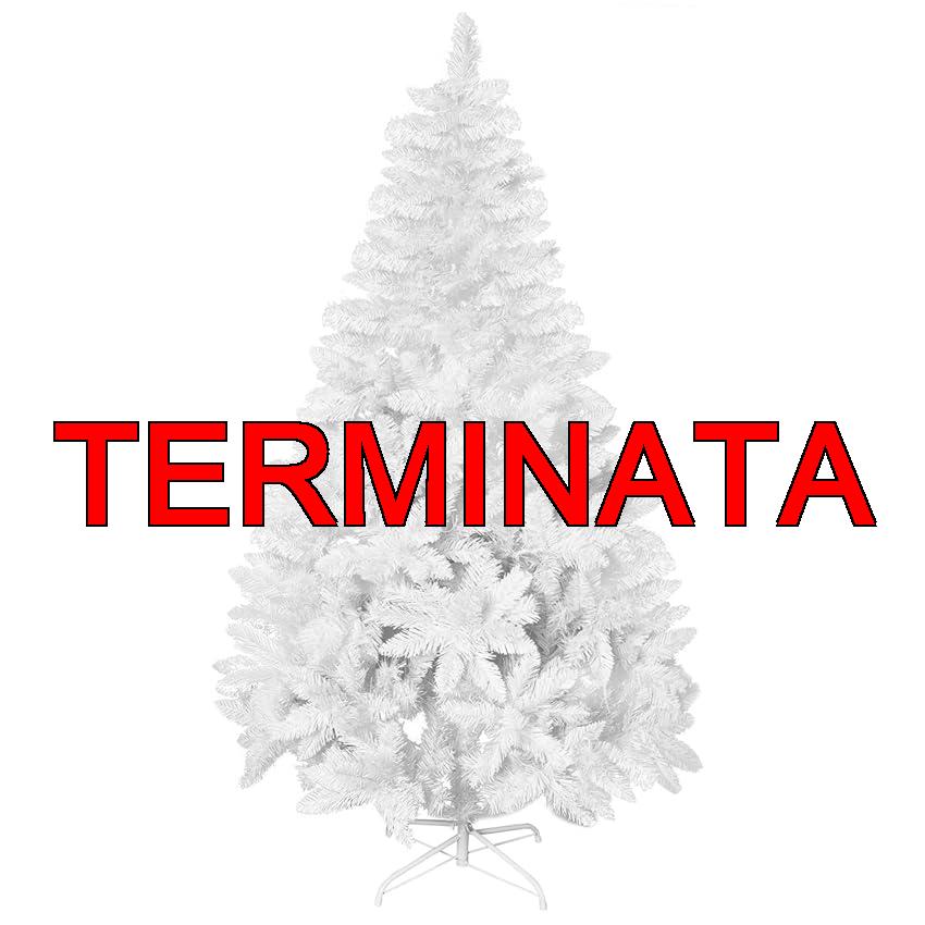 HOMCOM 180 cm Albero di Natale Artificiale con 550 Rami in PVC e Acciaio, Bianco