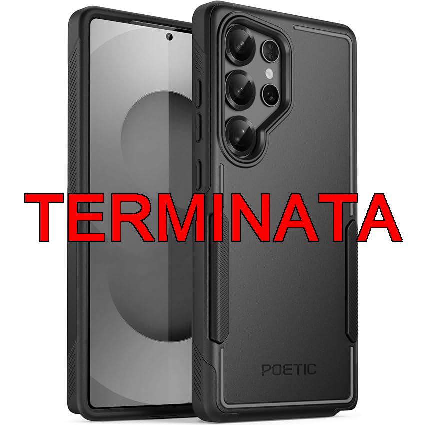 Poetic Custodia neon per Samsung Galaxy S25 Ultra 5G, a doppio strato, resistente, robusta, leggera, sottile, antiurto, custodia protettiva per telefono, arancione, nero