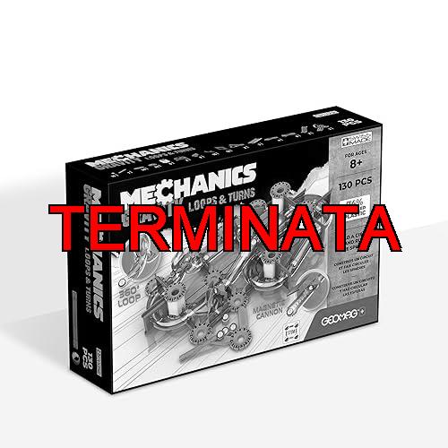 Geomag – Mechanics Gravity Loops & Turns – Gioco Educativo e Creativo per Bambini – Costruzioni Magnetiche, Circuito con Blocchi Magnetici – Confezione da 130 Pezzi