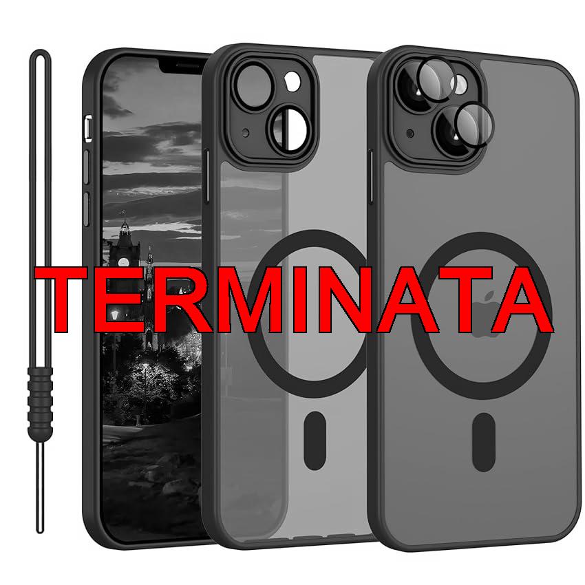 YUANDMI Cover Magnetica per iPhone 13 Compatibile con MagSafe, Custodia Per iPhone 13 Traslucida Opaca Case Ultra-Sottile Silicone Anti-Scivolo Resistente ai Graffi, Prugna