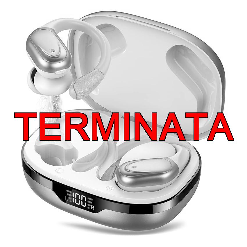 CASCHO Cuffie Bluetooth, Auricolari Bluetooth 5.3 con Gancio per Orecchio, 60H con Indicatore LED per Cassa di Ricarica, Chiamata ENC HD, Vestibilità Comoda, Basso Profondo, IPX7 Impermeabile(Rosa)