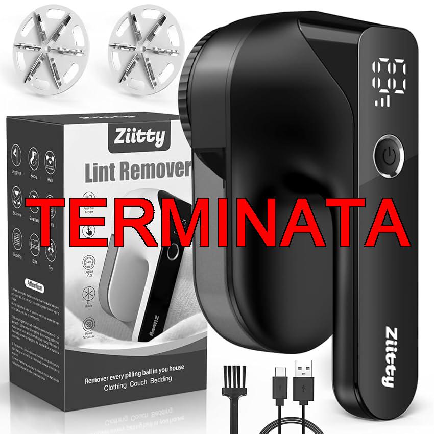 Ziitty Levapelucchi Elettrico, Rimuove i Pelucchi per 3 Livelli di Potenza Regolabili, Taglia Pelucchi a 6 Lame per vari Tessuti Perfetto per i Regali di Famiglia per le Donne(Nero)