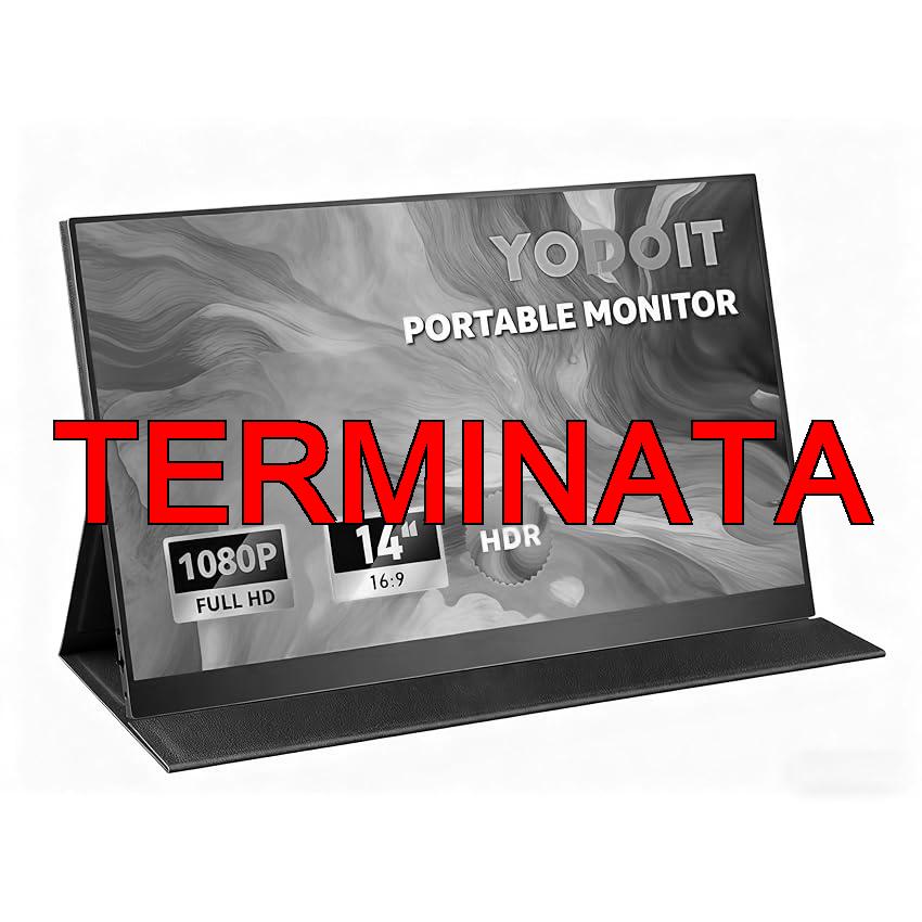 Yodoit Monitor portatile 14 pollici 1920 × 1080 100% sRGB FHD Schermo Display IPS con USB Tipo C Altoparlanti incorporati protezione degli occhi per PC, laptop, MacBook, Xbox, PS 3, 4, 5, Switch