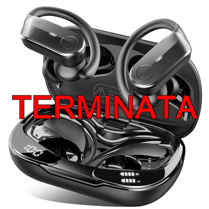 2026 Cuffie Bluetooth 5.4 Sport, Auricolari Bluetooth 70 Ore HiFi Stereo,Cuffie Wireless Impermeabili IPX8,4 ENC Cancellazione Rumore Mic,Con Display a LED, Headphones Per Corsa e Sport Estremi,USB-C