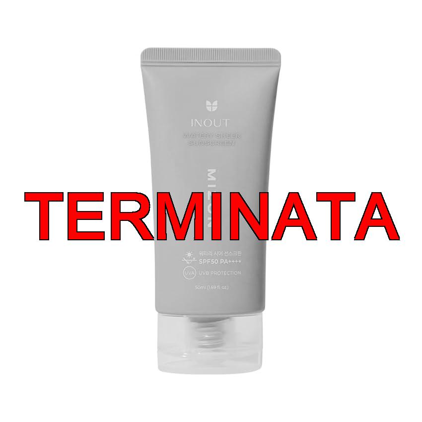 (MIZON) INOUT Watery Sheer Sunscreen SPF50+PA++++ (50ml) Protezione Solare Fluida + Skincare Coreana, Protezione 24H, Idratante, Acido Ialuronico, 100% Vegano