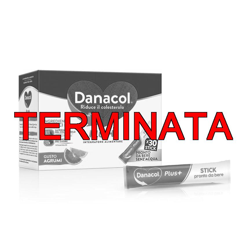 DANACOL Plus + Integratore Alimentare, Riduce il Colesterolo grazie agli Steroli Vegetali , Vitamina B1, Pronto da Bere, Senza Monacolina, 30 Stick Gel da 15 ml (30 giorni)