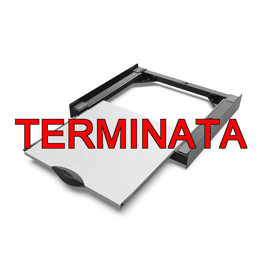 Meliconi, Torre Dark, Kit Sovrapposizione Lavatrice Asciugatrice Universale, Ripiano Estraibile in Legno Certificato FSC®, Premontato, Cinghia di Sicurezza Inclusa, Portata 250 Kg, Made in Italy, Nero