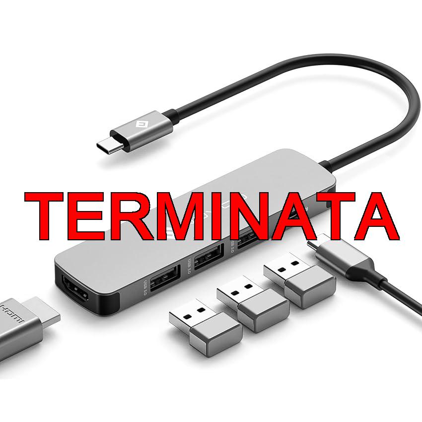 NOVOO Hub USB tipo C 5 in 1 Adattatore Multiporta con HDMI 4K@60Hz, 3 USB-A 3.0 5Gbps, PD 100W, Docking Station Compatible con MacBook Air, Pro, Chromebook, Matebook, Surface, iPad Pro, Steam Deck