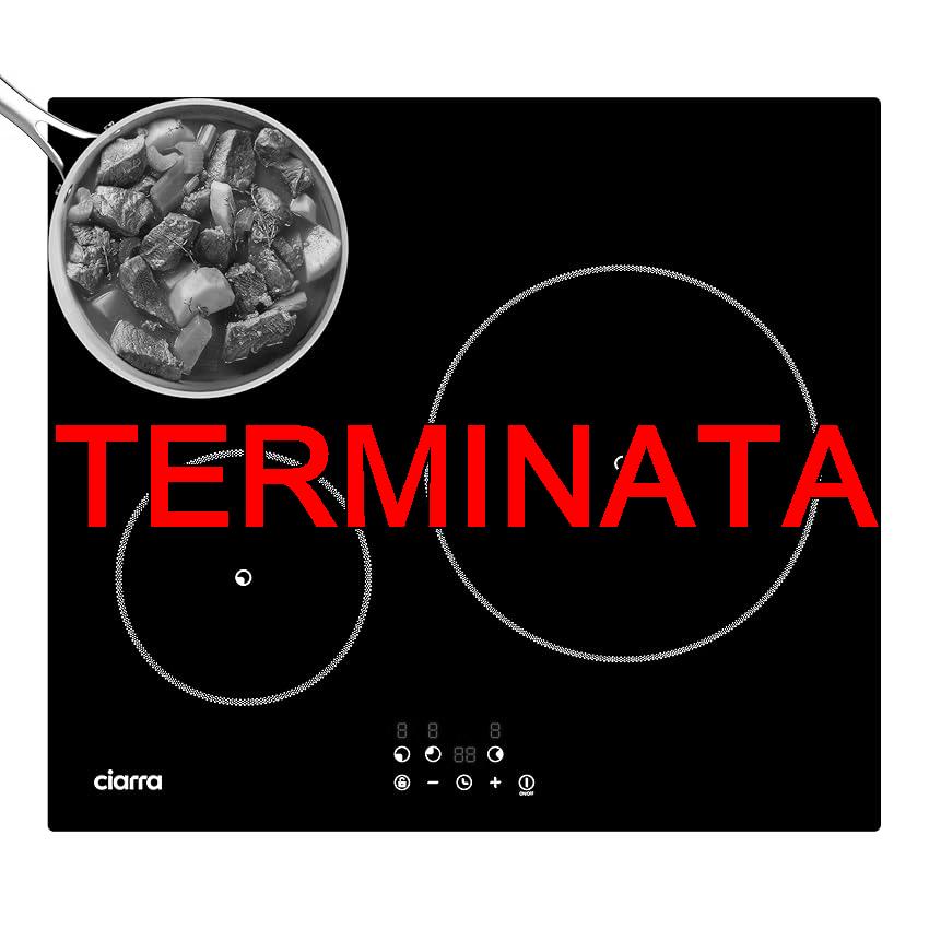 CIARRA Piano Cottura 3 Fuochi da Incasso 60cm Piano a Induzione in Vetroceramica, Comandi Touch, Sicurezza Bambini, CABBIH3-F