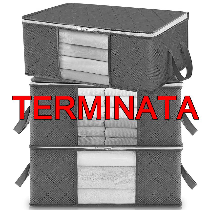 Lifewit Scatole per Vestiti, Scatola per Armadio Pieghevole, Contenitori per Armadio Salvaspazio, Contenitori Sottoletto, Scatoloni Trasloco per Coperte, Biancheria da Letto, Grigio, 35 L, 3 Pezzi