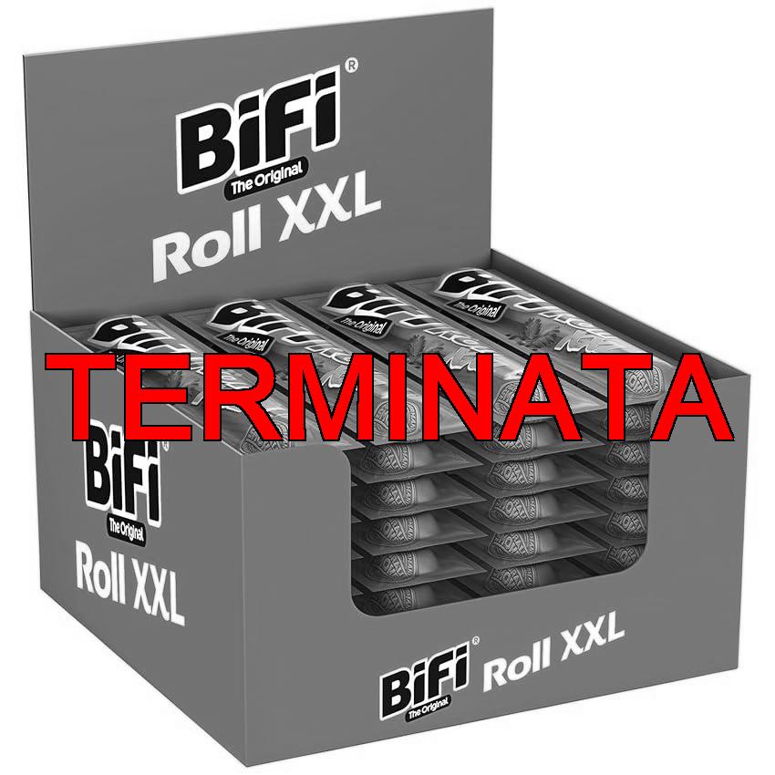 BiFi Roll XXL, Salamino in Morbido Panino, Snack in Formato Tascabile, da Gustare in Viaggio, in Ufficio o Quando fai Sport, Con Pepe, Coriandolo e Aglio, Confezione da 12 (12 X 70 g)
