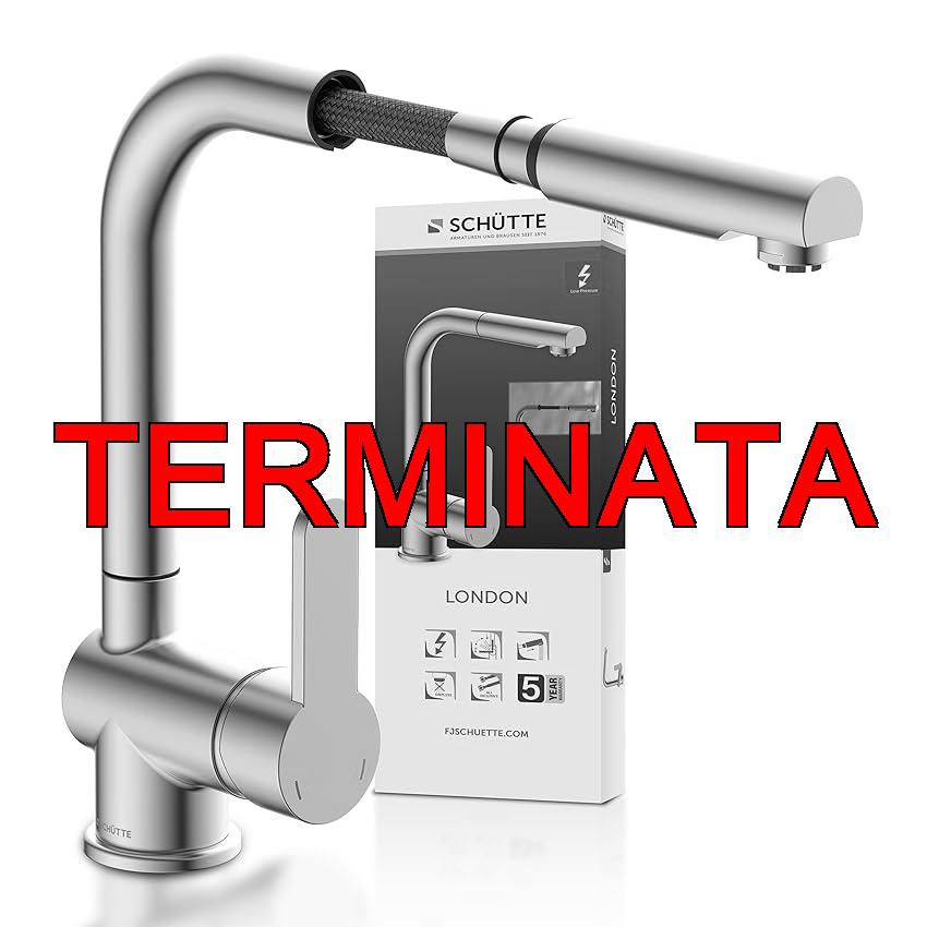 SCHÜTTE 79729 Miscelatore per lavello Londra, Acciaio Inox
