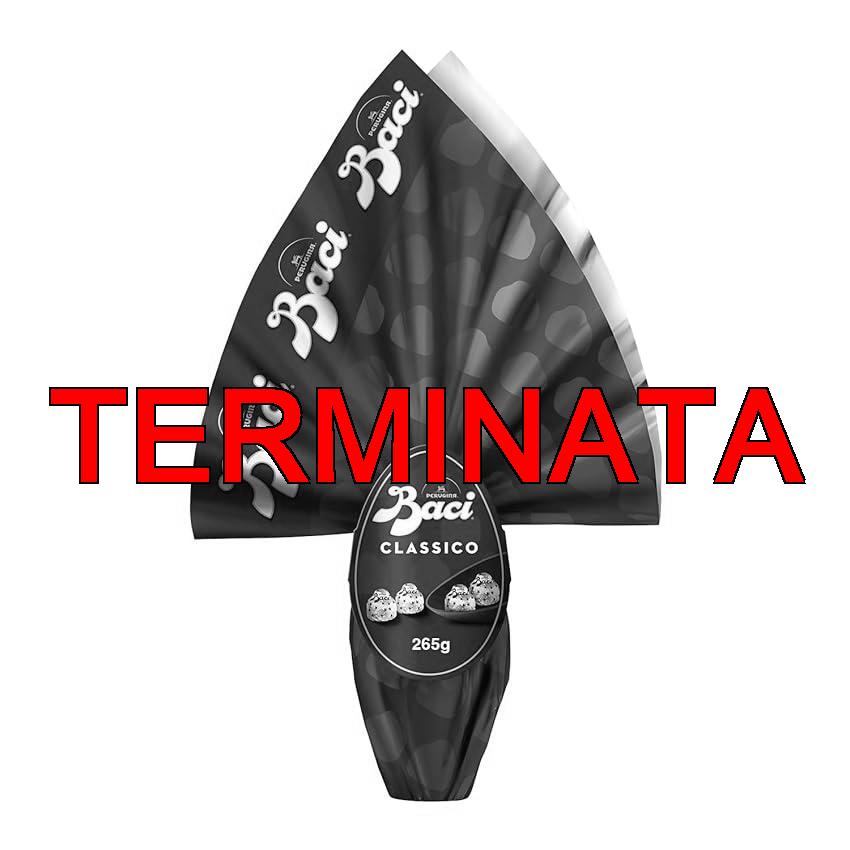 BACI PERUGINA Uovo di Pasqua 2026 Classico Cioccolato Fondente con Sorpresa e 4 Cioccolatini 265g