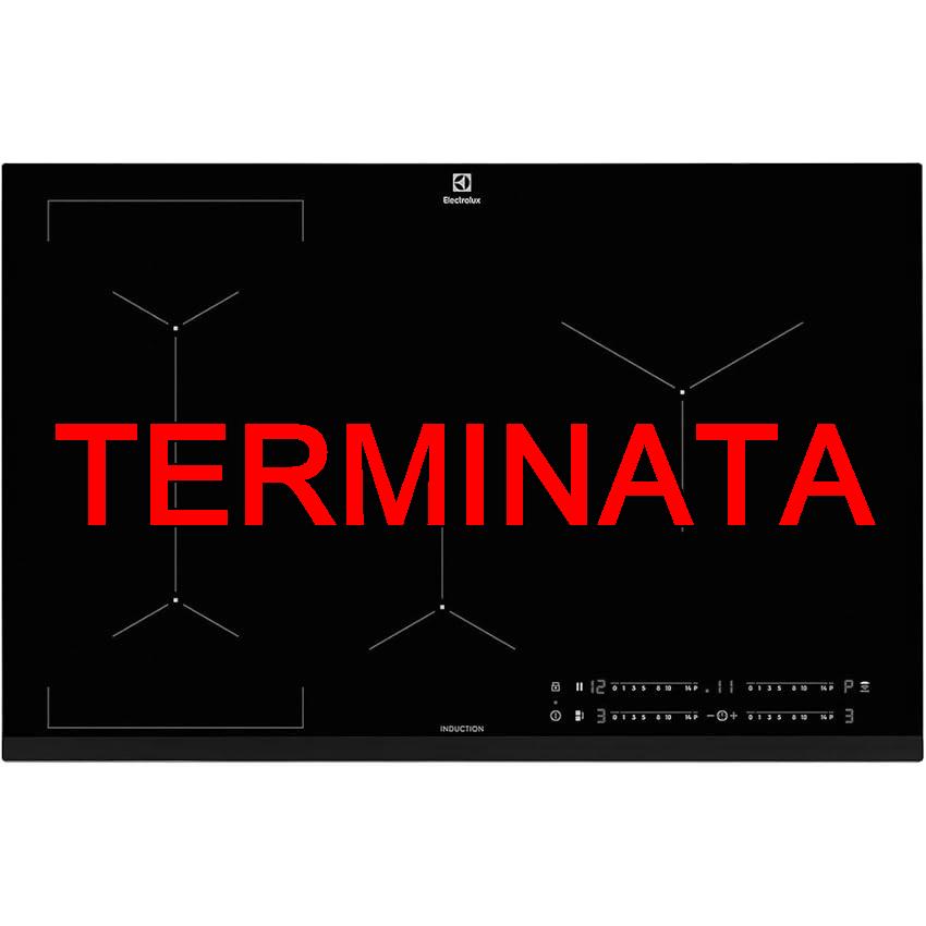 Electrolux Serie 600 Piano Cottura a Induzione 4 Fuochi da Incasso, LIL83443 Bridge 80 cm, Tecnologia Hob2Hood® e Zone Cottura Flessibili, 780×520 mm, Nero