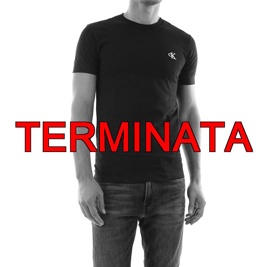 Calvin Klein Uomo T-Shirt Maniche Corte CK Essential Slim Fit, Nero (CK Black), L