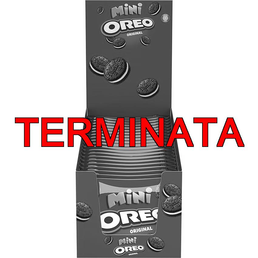Oreo Original Mini, Piccoli Biscotti al Cacao Ripieni di Crema al Gusto Vaniglia, 20 monoporzioni da 40 g