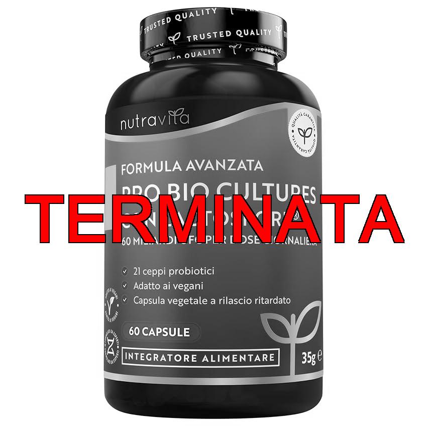 Nutravita Fermenti Lattici Probiotici per Intestino con 60 miliardi CFU e 21 Ceppi Batterici con Lactobacillus Gasseri & Inulina – 60 capsule vegane Probiotici Donna e Uomo, Fermenti Lattici Adulti