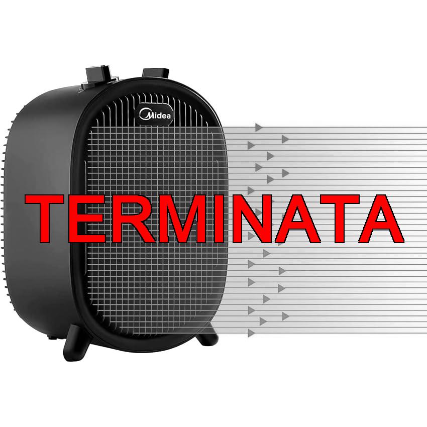 Midea NF20-20ABE Termoventilatore Basso Consumo 2000W per Uso Domestico, Stufe Elettriche Portatile, Riscaldamento Rapido, Ambienti Spaziosi e Uffici, Silenzioso, Nero