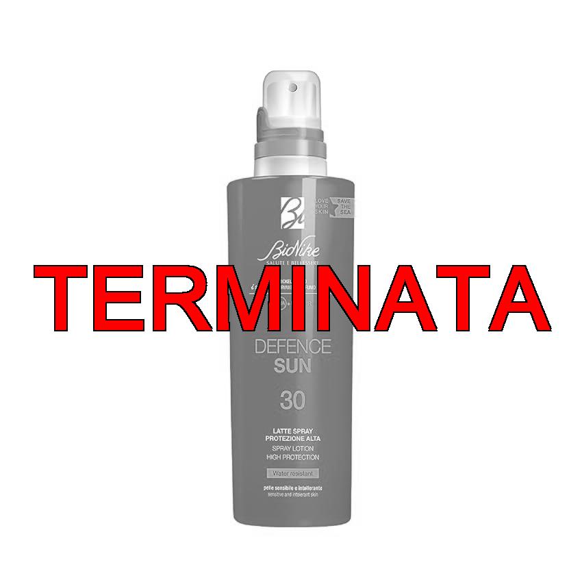 Bionike Defence Sun – Latte Spray Solare, per Pelli Sensibili e Intolleranti, Azione Protettiva e Antiossidante, Waterproof e non Appiccicoso, Lenisce e Ripara la Pelle, 200 ml