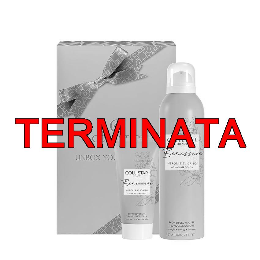 Collistar Cofanetto Regalo Donna Benessere Neroli ed Elicriso con Gel-Mousse Doccia 200ml + Crema Soffice Corpo 50ml, Idratante, Illuminante e Rigenerante