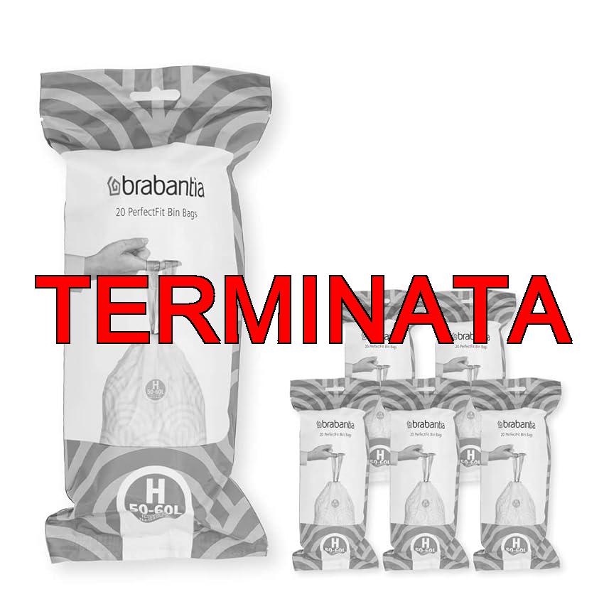 Brabantia PerfectFit Bags, Code H, 50-60L,120 Bags