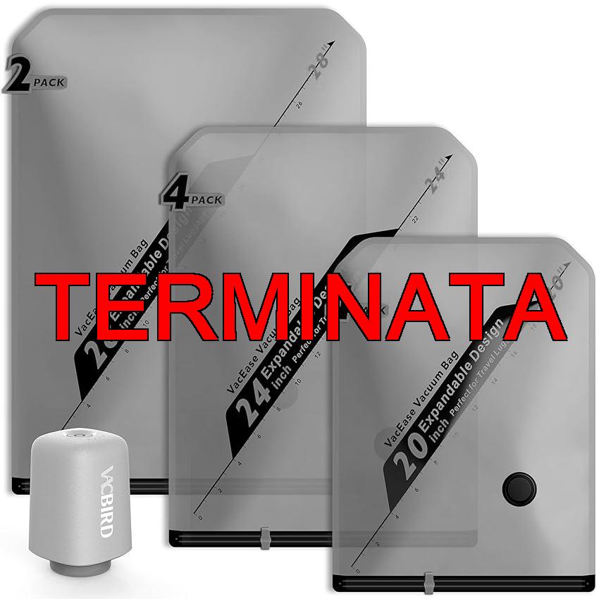 Vacbird Sacchetti Sottovuoto Vestiti Con Pompa Sottovuoto Senza Fili, 10 Pezzi (4 * 40x54cm, 4 * 47x64cm, 2 * 54x74cm), Buste Sottovuoto Vestiti Salvaspazio – Ideali per Viaggi e Organizzare Bagagli