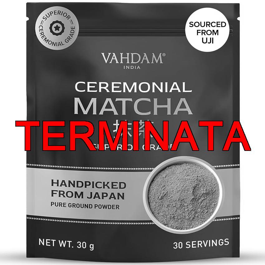 VAHDAM Matcha Cerimoniale 30g | Autentico Matcha Ceremonial Grade da Uji, Giappone | Polvere Ultra-Fine e Vellutata | Senza Amaro, Aroma Fresco