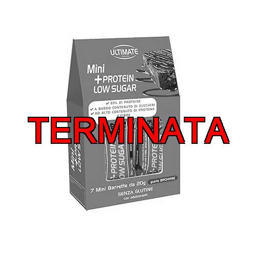 Ultimate Italia - Barretta low sugar proteica al 33% - gusto brownie - 7x20g - senza zuccheri, poche calorie, senza glutine
