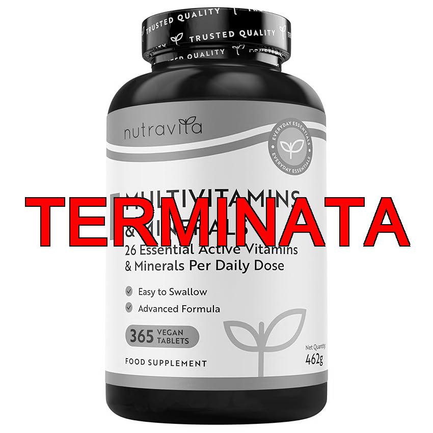 Nutravita Multivitaminico e Minerali – 365 Compresse Vegane (Fornitura di 1 anno) con 26 Vitamine e Minerali Essenziali – Compresse Multivitaminiche per Uomini e Donne – Prodotto nel Regno Unito