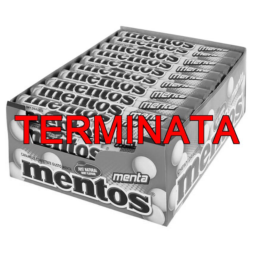 Mentos Menta, Caramelle Chewy, Gusto Menta, Confezione da 40 Stick, Confettura Croccante e Ripieno Morbido, Ideali da portare Sempre con Te o da Condividere con chi vuoi