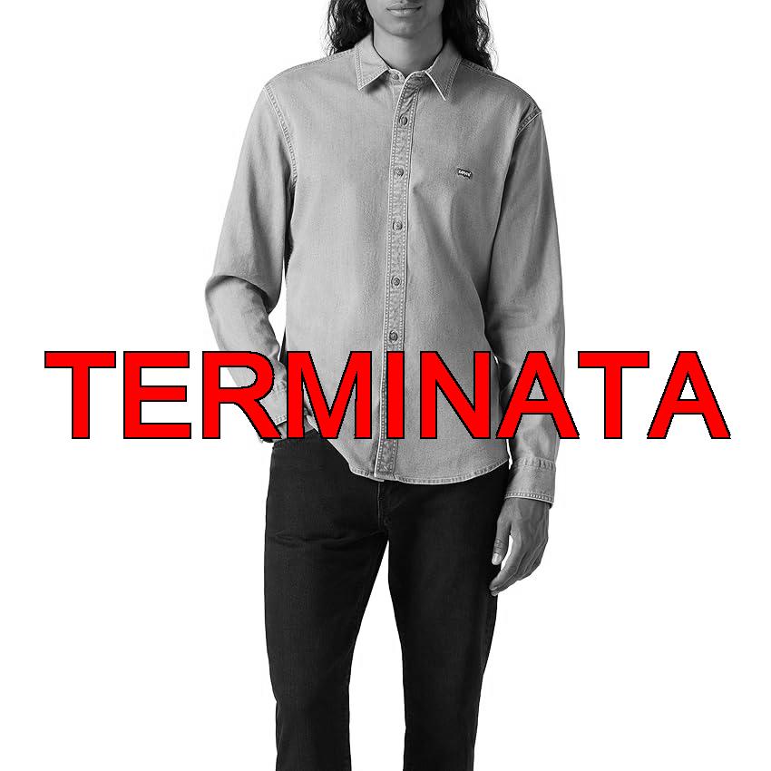 Levi’s LS Battery HM Shirt Slim Maglietta, Osborne Light Wash, M Uomo