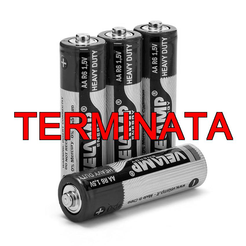 Velamp R6, 4BP Pila Zinco Carbone Stilo R6 AA, 1.5V, Verde