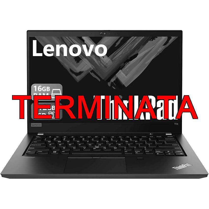 Lenovo Thinkpad T14 Gen 1 Notebook Professionale 14″ Full HD Intel Core i5-10310U, 16GB DDR4 RAM, 512GB SSD, Tastiera US, Windows 11 Pro (Rifatti)