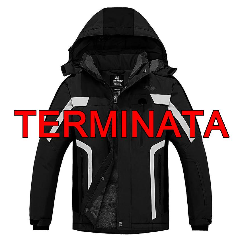 Wantdo Giacca Outdoor Primaverile Giacca da Neve in Pile Warm Giubbotto da Viaggio a Vento Giubbotto Running Antipioggia Uomo Grigio e Bianco L