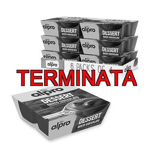 ALPRO DESSERT, Alternativa Vegetale al Budino al gusto CIOCCOLATO, Morbido e Goloso, Naturalmente Senza Lattosio – 6 confezioni da 4×125 g